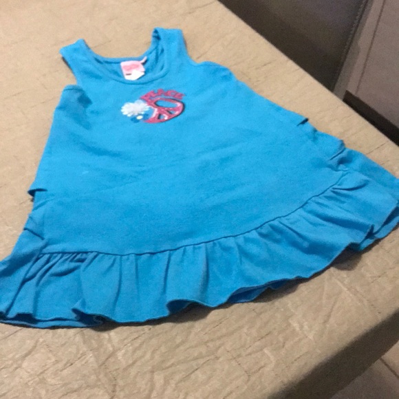 Lipstik Girls blue sleeveless shirt Size 4 - Picture 3 of 6